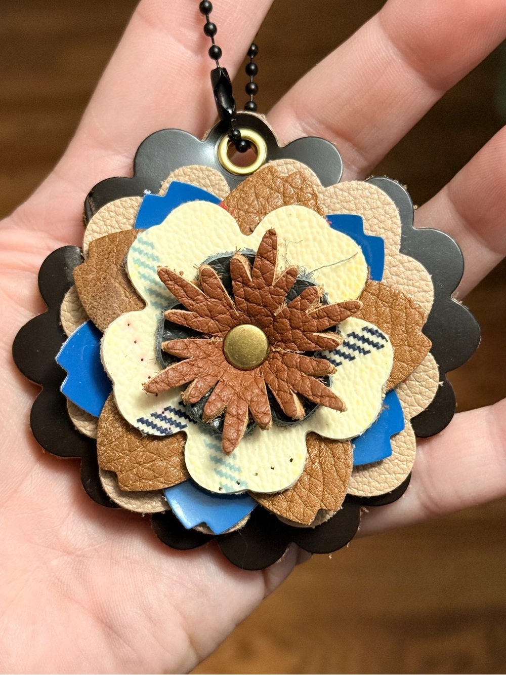 Handmade Floral Bag Charm - Picture 2 of 3